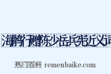 海鹘行赠陈少岳兵宪近义词是什么意思的图片